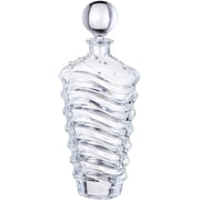 Crystalite Bohemia 13" Height Crystal Decanter "Tide" with Swarovski Rhinestones, Great Gift Idea for Anniversary, Wedding, Birthday