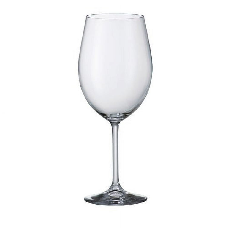 Colored Crystal Wine Glass Set of 6, Large 20 OZ