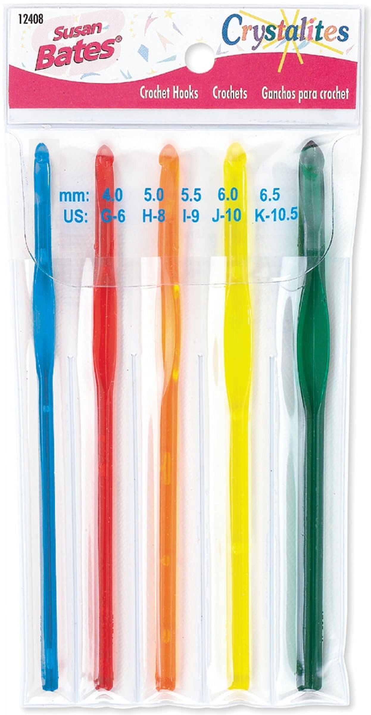 Crystalites Acrylic Crochet Hook SetSizes G6 To K10.5