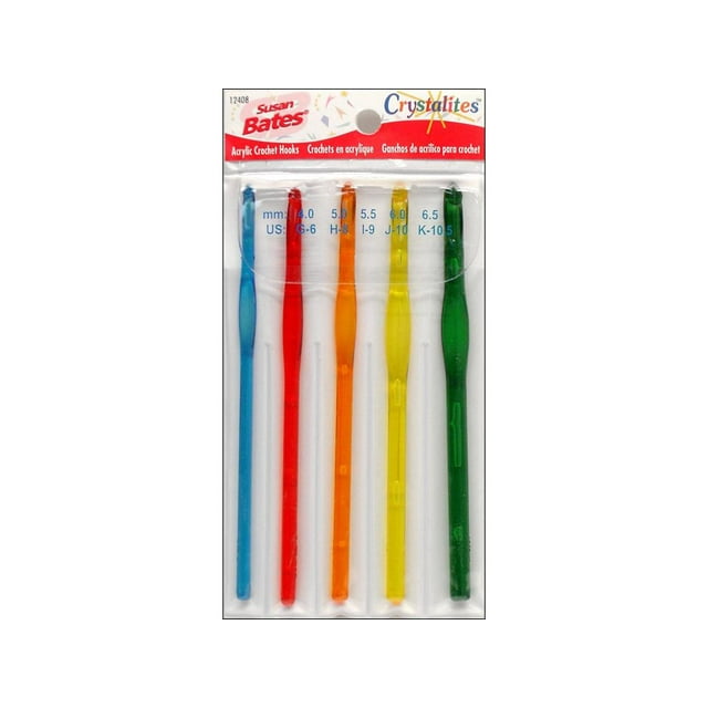 Crystalites Acrylic Crochet Hook SetSizes G6 To K10.5
