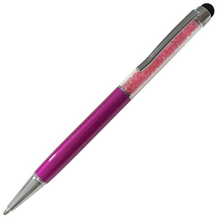 Crystalline Stylus Ball Point Pen - Fuschia