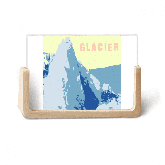 Crystallization Glacier Snow Photo Wooden Photo Frame Tabletop Display