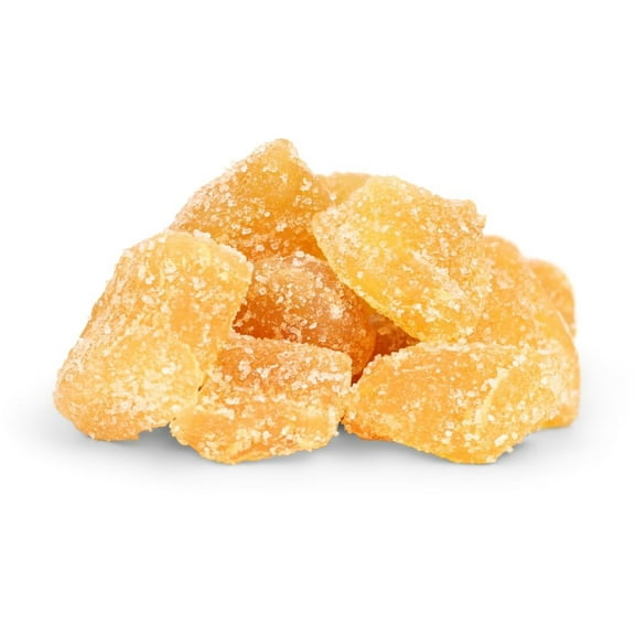 Crystallized Ginger Chunks by It's Delish, 12 Oz Bag  Candied Dried Ginger Fruit Chews Natural Candy, Ginger Root with Sugar Crystals, Unsulphured, No Color Added - Healthy Snack, Vegan, Kosher