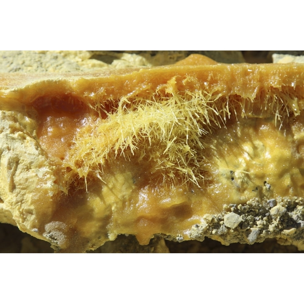 Crystallized sulphur Kawah Ijen volcano Java Indonesia Poster Print - Walmart.com