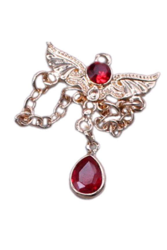 Crystals Encrusted Wing Charm Crafting Component Sturdy Metal Materials for Fashion Creation