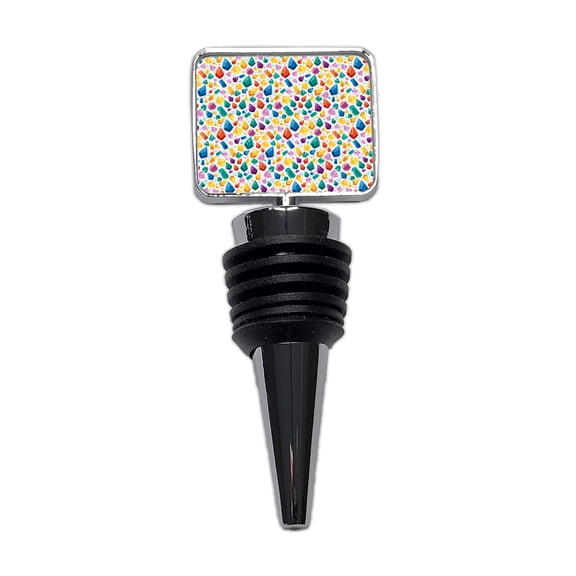 Crystals Gems Gemstones Colorful Pattern Wine Bottle Stopper Cap Plug