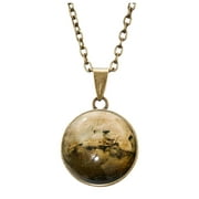 Crystals Jewelry Necklace Nebula Galaxy Planet Pendant Double Side Glass Crystal Ball Universe Necklace