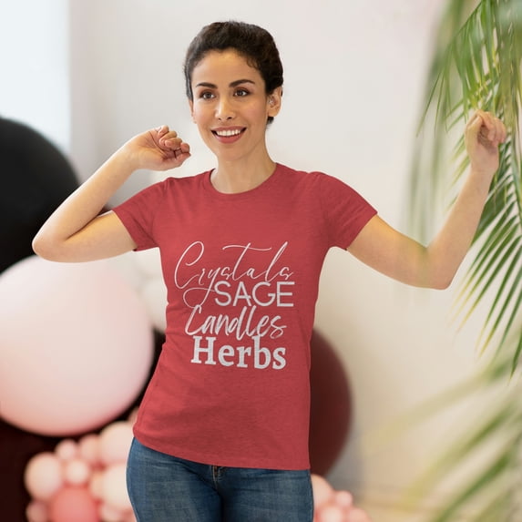 Crystals Sage Candles Herbs Women's Triblend Tee