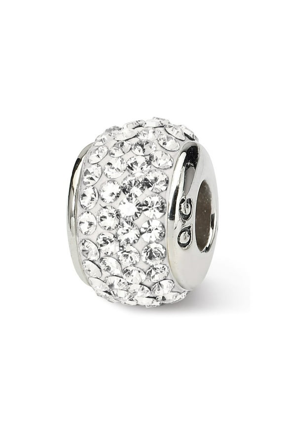 Crystals from Swarovski April Birth Stone Charm Sterling Silver Reflection Beads