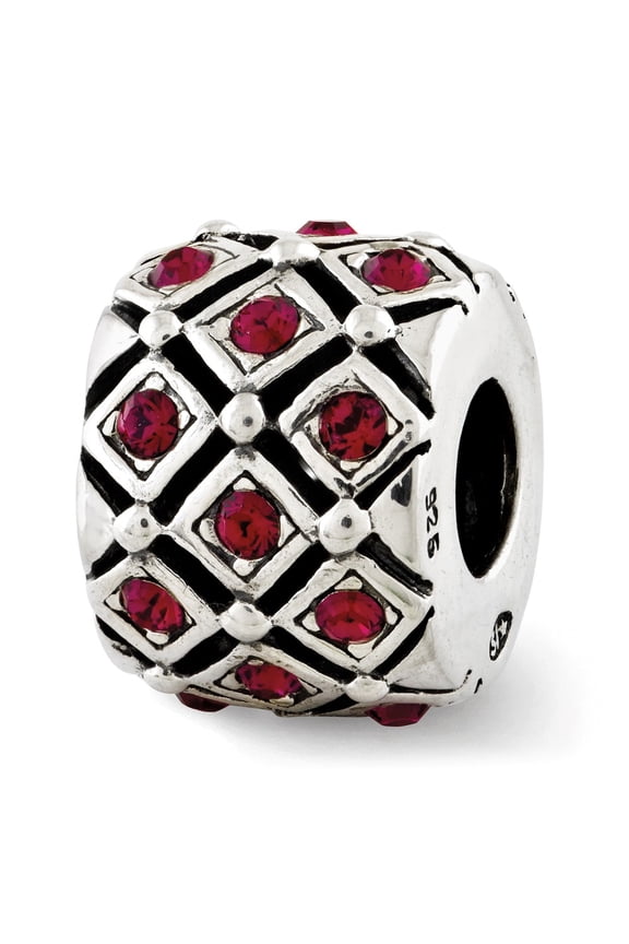 Crystals from Swarovski July Gemstone Charm Sterling Silver Reflection Beads