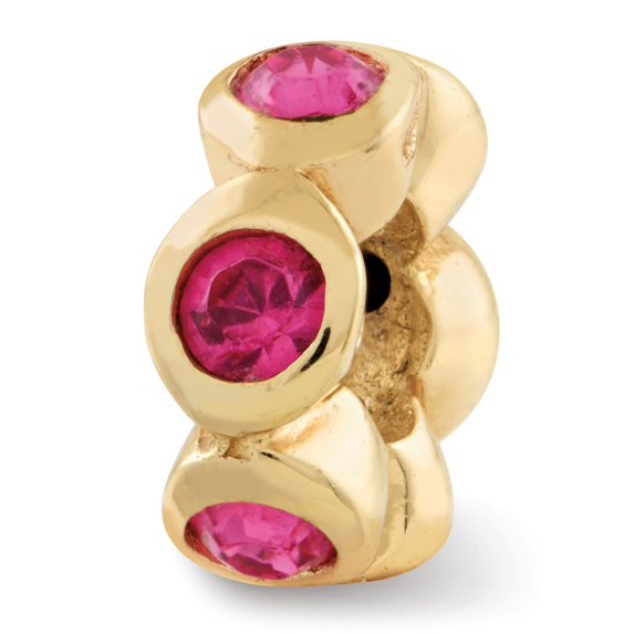 Crystals from Swarovski Oct Birthstone Charm Silver Gold Plated Reflection Beads