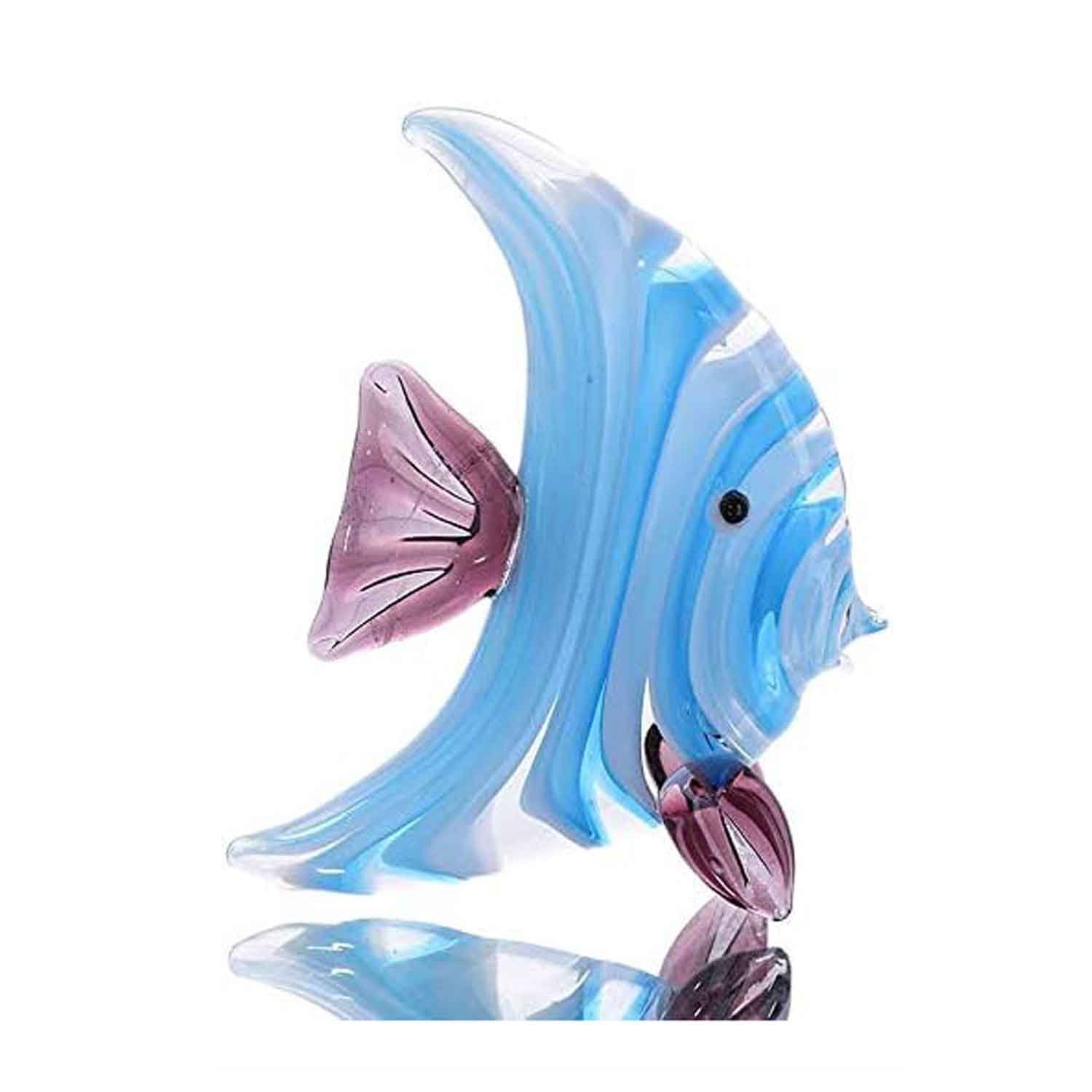 Crystalsuncatcher Blown Glass Figurines Tropical Fish Murano Art Sea Life Handicraft Animal Figure for Fish Tank Ornament or Aquarium Decorations