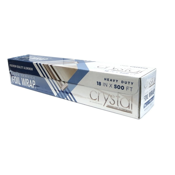 Crystalware Commercial Grade Aluminum Foil , 18 in x 500 ft, Heavy Duty