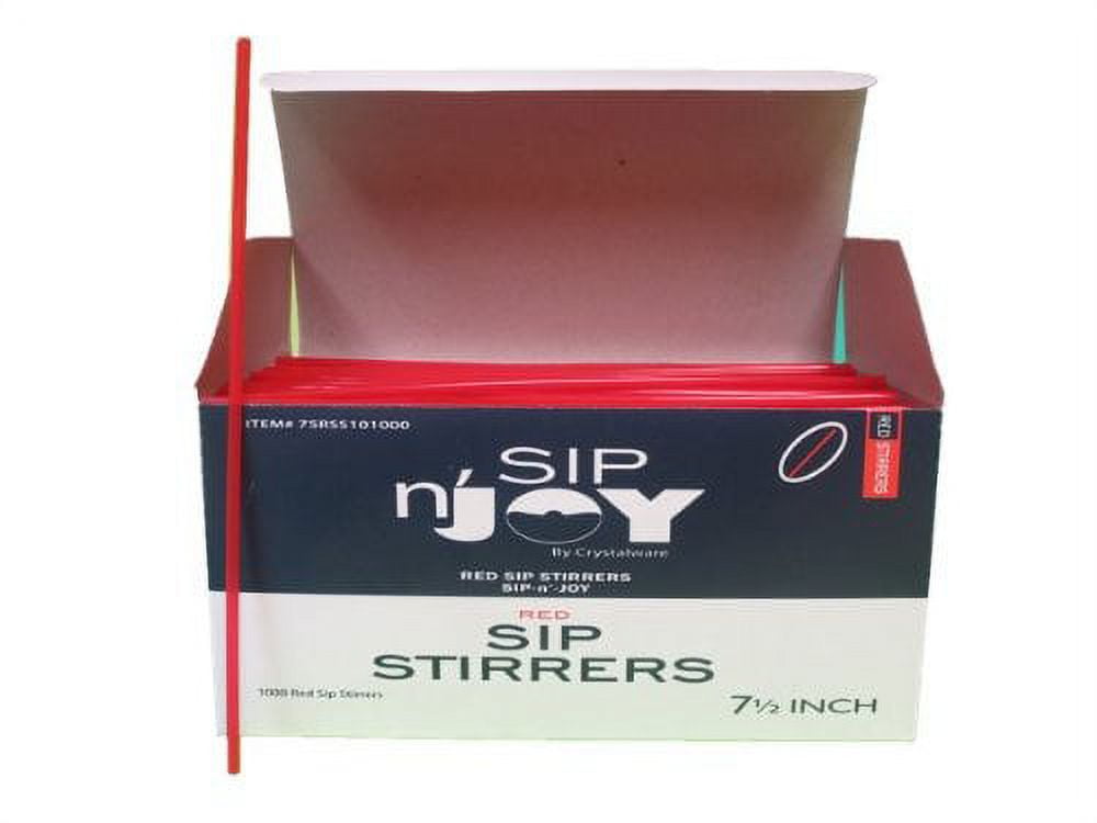 COFFEE STIRRERS, PLASTIC 7 RED 1000/BOX, 10 BOXES/CS
