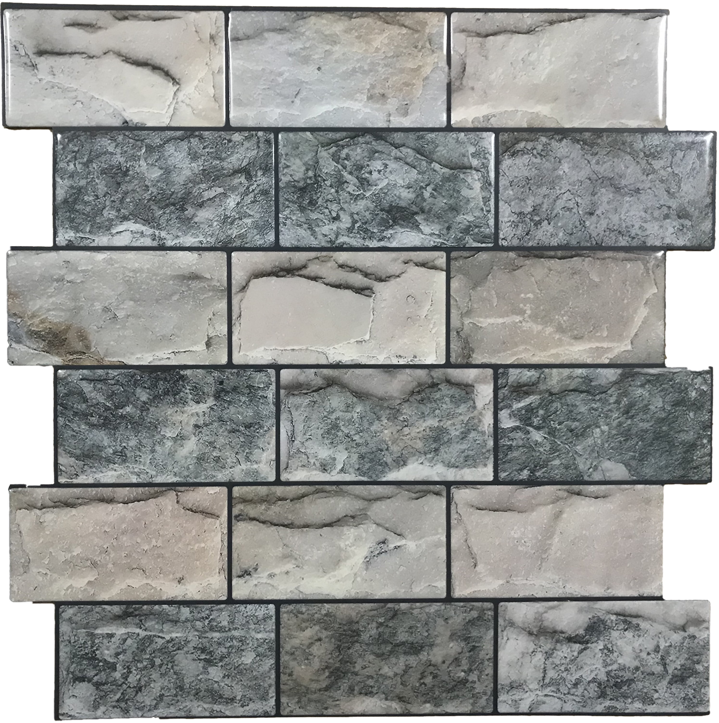 Crystiles Matte Finish 3D Effect Granite 12 in. x 12 in. Peel and Stick Vinyl Wall Tile Backsplash, Crystiles Matte Finish 3D Effect Granite 12 in. x 12 in. Peel and Stick Vinyl Wall Tile Backsplash,