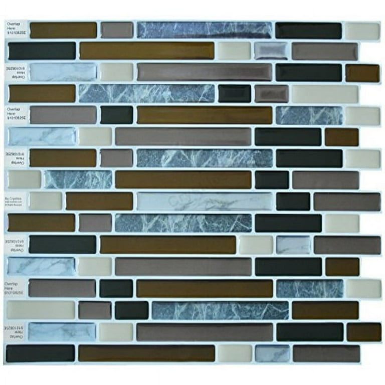 Crystiles Peel and Stick SelfAdhesive DIY Backsplash Stickon Vinyl Wall Tiles for Kitchen and Bathroom Dcor Projects, Item 910 Crystiles Peel and Stick SelfAdhesive DIY Backsplash Stickon Vinyl Wall Tiles for Kitchen and Bathroom Dcor Projects, Item 910