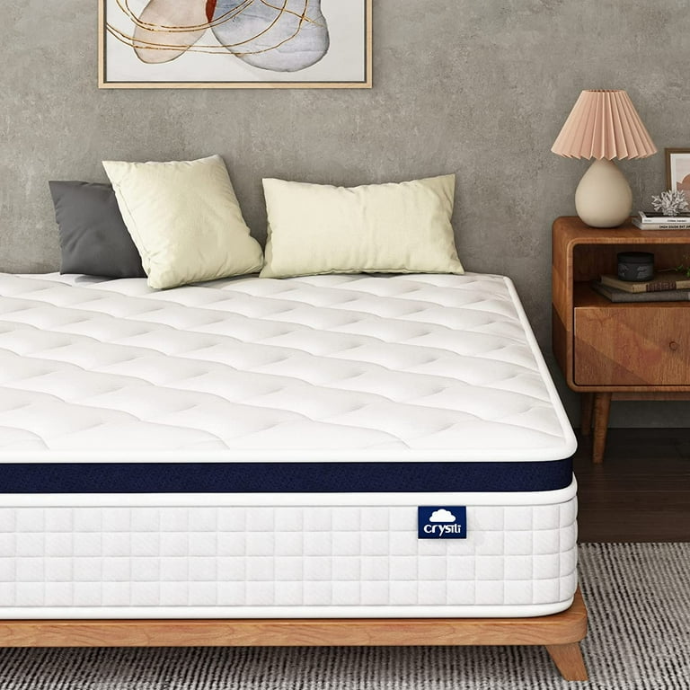 Crystli 10 Inch Full Size Mattresses Hybrid Mattress with Zero