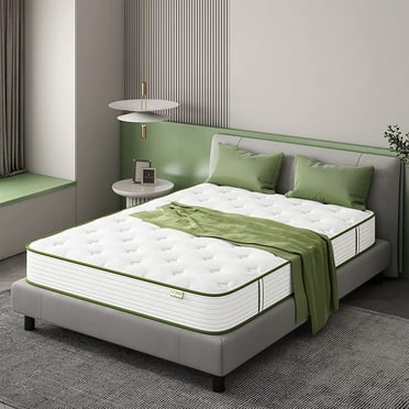 Crystli 12" Hybrid King Mattress Memory Foam Mattress with Wrapped Innersprings Medium Firm Bed-in-a-Box CertiPUR-US Certified King Mattresses