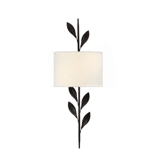501-EB Crystorama Lighting Broche - Two Light Sconce in Traditional and Contemporary Style - 8.5 Inches Wide by 24 Inches High-English Bronze Finish