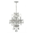 thumbnail image 1 of 5534-WW-CL-MWP Crystorama Lighting Traditional Crystal - 15 Inch 4 Light Chandelier-Hand Cut Crystal Type-Wet White Finish   -Traditional Installation, 1 of 8