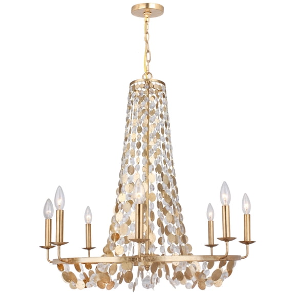 Crystorama 568-GA Eight Light Chandelier