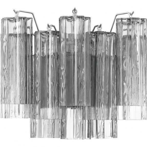 Crystorama Addis 2 Light Polished Chrome Wall Mount - 14.5"W x 11.5"H x 9.75"D