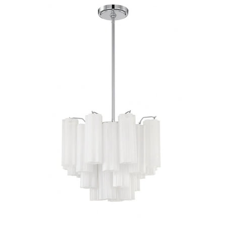 Crystorama Addis 4 Light Polished Chrome Chandelier - 17.75"W x 13.75"H x 17.75"D