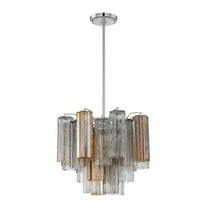 Crystorama Addis 4 Light Polished Chrome Chandelier - 17.75"W x 13.75"H x 17.75"D