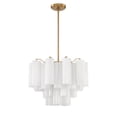 thumbnail image 1 of ADD-306-AG-WH Crystorama Lighting Addis - 6 Light Chandelier-14 Inches Tall and 19.75 Inches Wide-Aged Brass Finish-White Glass Color, 1 of 13