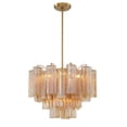 thumbnail image 1 of Crystorama Addis 6 Light Aged Brass Chandelier - 19.75"W x 14"H x 19.75"D, 1 of 10