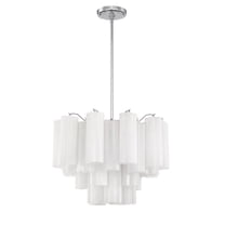 Crystorama Addis 6 Light Polished Chrome Chandelier - 19.75"W x 14"H x 19.75"D