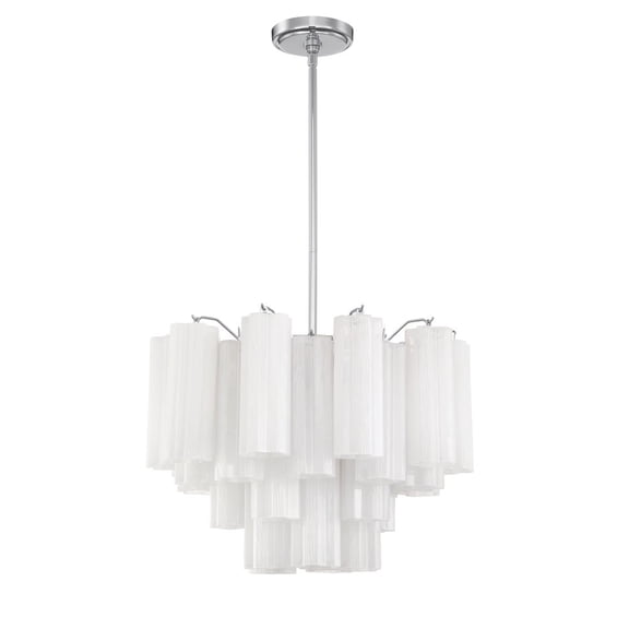 Crystorama Addis 6 Light Polished Chrome Chandelier - 19.75"W x 14"H x 19.75"D