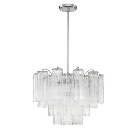 Crystorama Addis 6 Light Polished Chrome Chandelier - 19.75"W x 14"H x 19.75"D