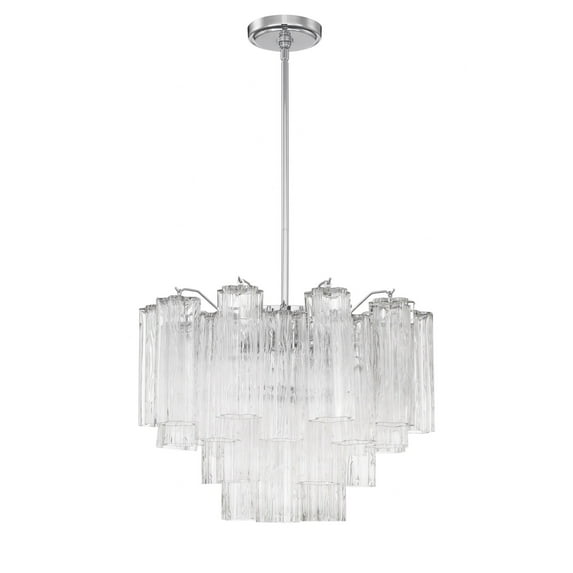 Crystorama Addis 6 Light Polished Chrome Chandelier - 19.75"W x 14"H x 19.75"D