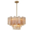 thumbnail image 1 of Crystorama Addis 9 Light Aged Brass Chandelier - 22"W x 14.25"H x 22"D, 1 of 12