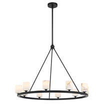 Crystorama Aragon 10 Light Matte Black Chandelier