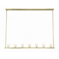 Crystorama Aragon 7 Light Soft Brass Chandelier - 56"W x 10.75"H x 4.25"D