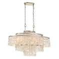 thumbnail image 1 of Crystorama Brielle 6 Light Antique Silver Linear Chandelier - 30'' W x 22.5'' H x 14'' D, 1 of 11