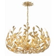 thumbnail image 1 of Crystorama Broche 6 Light Antique Gold Chandelier - 27"W x 19"H x 27"D, 1 of 10