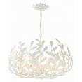 thumbnail image 1 of Crystorama Broche 6 Light Matte White Chandelier - 27"W x 19"H x 27"D, 1 of 9