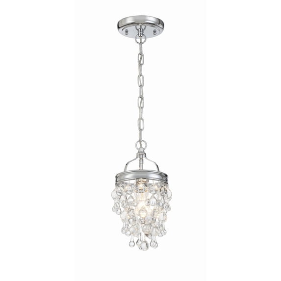 131-CH Crystorama Lighting Calypso - 1 Light Pendant in Traditional and Contemporary Style - 7.25 Inches Wide by 13.75 Inches High-Polished Chrome