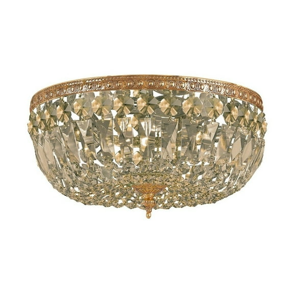 Crystorama 712-OB-GT-MWP Richmond Flush Mounts 12in Olde Brass Cast Brass