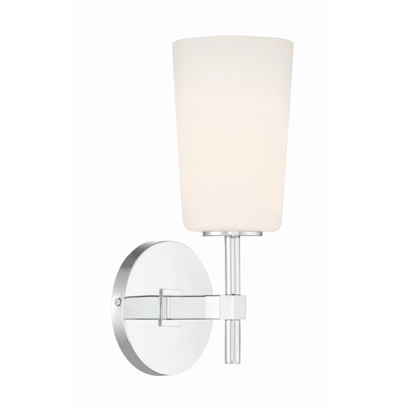 COL-101-CH Crystorama Lighting Colton - 1 Light Wall Mount-13.25 Inches Tall and 5.5 Inches Wide-Polished Chrome Finish