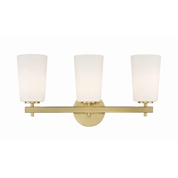 Crystorama Colton 3 Light Aged Brass Wall Mount - 23.7'' W x 11.50'' H