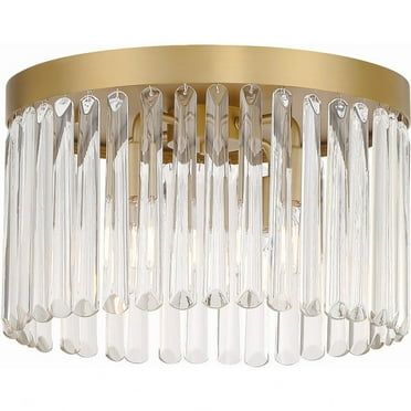 Crystorama Emory 4 Light Modern Gold Ceiling Mount - 15''W x 9.12''H