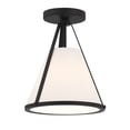 thumbnail image 1 of Crystorama Fulton 1 Light Black Semi Flush Mount, 1 of 5