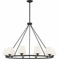 thumbnail image 1 of Crystorama Keenan 10 Light Matte Black Chandelier - 42"W x 28"H, 1 of 4