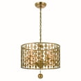 thumbnail image 1 of Crystorama Layla 5 Light Antique Gold Chandelier - 18'' W x 17'' H, 1 of 7
