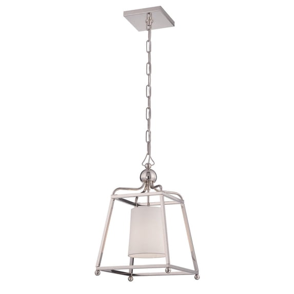 Crystorama Libby Langdon for Sylvan 1 Light Polished Nickel Pendant - 11.5'' W x 18.25'' H