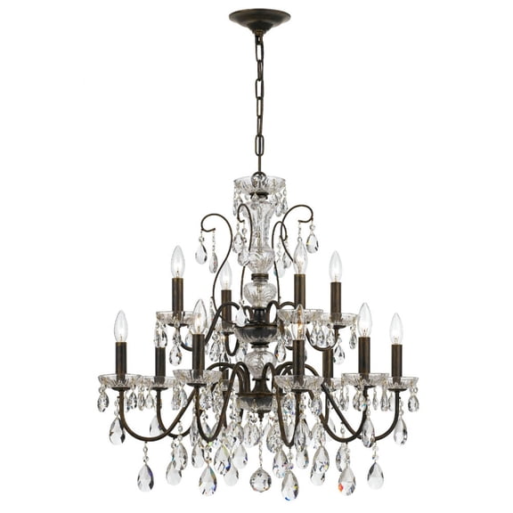 Butler 12 Light Spectra Crystal English Bronze Chandelier